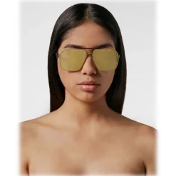 Philipp Plein - Freedom Studded Collection - Gold Mirror - Sunglasses - Philipp Plein Eyewear - Avvenice