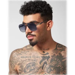Philipp Plein - Freedom Studded Collection - Gun Blue Gradient - Sunglasses - Philipp Plein Eyewear - Avvenice