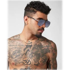 Philipp Plein - Freedom Studded Collection - Gun Blue Gradient - Sunglasses - Philipp Plein Eyewear - Avvenice