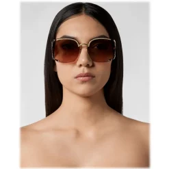 Philipp Plein - Statement Oversize Collection - Brown Gold - Sunglasses - Philipp Plein Eyewear - Avvenice