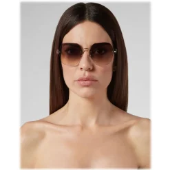 Philipp Plein - Statement Edges Collection - Gold Brown - Sunglasses - Philipp Plein Eyewear - Avvenice