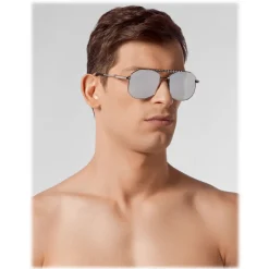 Philipp Plein - Statement Collection - Silver Black Smoked - Sunglasses - Philipp Plein Eyewear - Avvenice