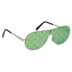 Philipp Plein - Target Monogram Collection - Nickel and Mirrored Green - Sunglasses - Philipp Plein Eyewear - Avvenice
