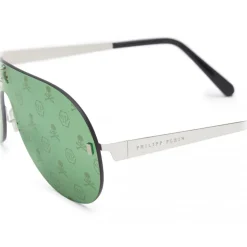 Philipp Plein - Target Monogram Collection - Nickel and Mirrored Green - Sunglasses - Philipp Plein Eyewear - Avvenice