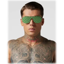 Philipp Plein - Target Monogram Collection - Nickel and Mirrored Green - Sunglasses - Philipp Plein Eyewear - Avvenice
