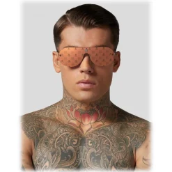 Philipp Plein - Target Monogram Collection - Metal and Mirrored Red - Sunglasses - Philipp Plein Eyewear - Avvenice