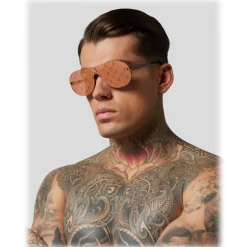 Philipp Plein - Target Monogram Collection - Metal and Mirrored Red - Sunglasses - Philipp Plein Eyewear - Avvenice