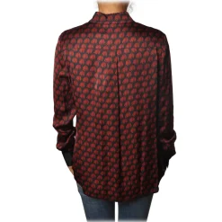 Pinko - Blouse Aristide with Long Sleeve in Silk Fantasy - Red/Black - Shirt - Made in Italy - Luxury Exclusive Collection - Avvenice
