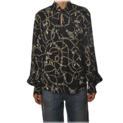 Pinko - Blouse Complici in Jewel Print Fantasy - Black - Shirt - Made in Italy - Luxury Exclusive Collection - Avvenice