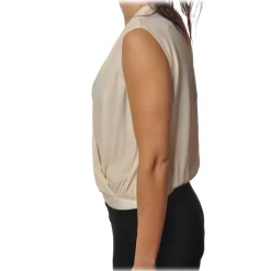 Pinko - Blouse Inez1 Body with Crossed V-neck - Ivory - Shirt - Made in Italy - Luxury Exclusive Collection - Avvenice