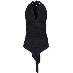 Pinko - Bodysuit with Maxi Sash - Black - Top - Made in Italy - Luxury Exclusive Collection - Avvenice