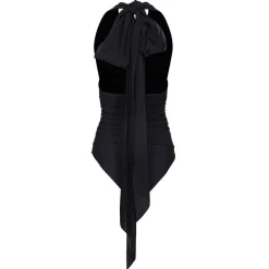 Pinko - Bodysuit with Maxi Sash - Black - Top - Made in Italy - Luxury Exclusive Collection - Avvenice