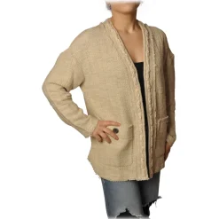Pinko - Capalbio Caban with Kimono Shoulder - Beige - Jacket - Made in Italy - Luxury Exclusive Collection - Avvenice