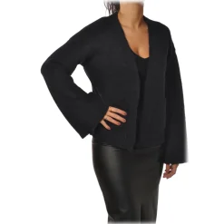 Pinko - Cardigan Vulcania in Alpaca Wool - Black - Sweater - Made in Italy - Luxury Exclusive Collection - Avvenice