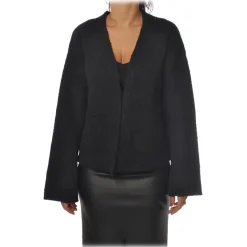 Pinko - Cardigan Vulcania in Alpaca Wool - Black - Sweater - Made in Italy - Luxury Exclusive Collection - Avvenice