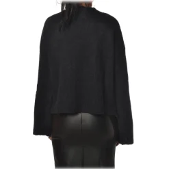 Pinko - Cardigan Vulcania in Alpaca Wool - Black - Sweater - Made in Italy - Luxury Exclusive Collection - Avvenice