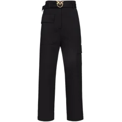 Pinko - Cargo Trousers in Technical Fabric - Black - Trousers - Made in Italy - Luxury Exclusive Collection - Avvenice