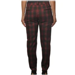 Pinko - Cigarette Trousers Bello106 in Check Pattern - Black/Red - Trousers - Made in Italy - Luxury Exclusive Collection - Avvenice