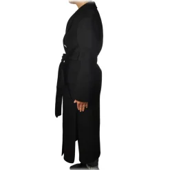 Pinko - Coat Giacomo Double Breasted Ankle Length - Black - Jacket - Made in Italy - Luxury Exclusive Collection - Avvenice