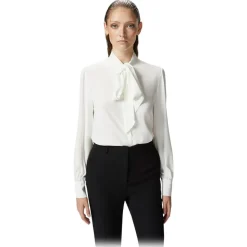 Pinko - Crepe Shirt with Bow - White - Shirts - Made in Italy - Luxury Exclusive Collection - Avvenice