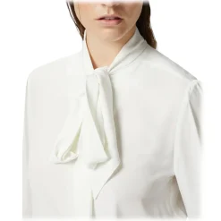 Pinko - Crepe Shirt with Bow - White - Shirts - Made in Italy - Luxury Exclusive Collection - Avvenice
