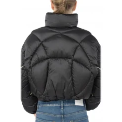 Pinko - Cropped Down Jacket with Crystal Detail - Black - Jacket - Made in Italy - Luxury Exclusive Collection - Avvenice