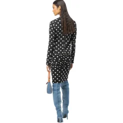 Pinko - Deconstructed Jacket in Polka Dot Pattern - Black - Jacket - Made in Italy - Luxury Exclusive Collection - Avvenice