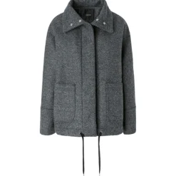 Pinko - Diagonal Cloth Zip Caban - Grey - Jacket - Made in Italy - Luxury Exclusive Collection - Avvenice