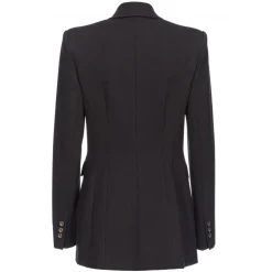 Pinko - Double Breasted Jacket with Gold Buttons - Black - Jacket - Made in Italy - Luxury Exclusive Collection - Avvenice