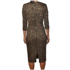 Pinko - Dress Pierpaolo2 in Animal Print Zebra Pattern - Black/Beige - Dress - Made in Italy - Luxury Exclusive Collection - Avvenice