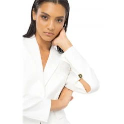 Pinko - Elongated Single-Breasted Blazer - White - Jacket - Made in Italy - Luxury Exclusive Collection - Avvenice
