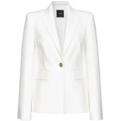 Pinko - Elongated Single-Breasted Blazer - White - Jacket - Made in Italy - Luxury Exclusive Collection - Avvenice