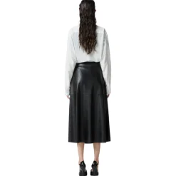 Pinko - Faux Leather Midi Skirt - Black - Skirt - Made in Italy - Luxury Exclusive Collection - Avvenice