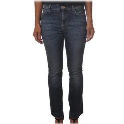 Pinko - Five-Pocket Jeans Fannie2 Trumpet Model - Dark Denim - Trousers - Made in Italy - Luxury Exclusive Collection - Avvenice