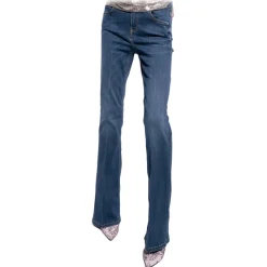 Pinko - Flared Jeans with Logo - Blue - Trousers - Made in Italy - Luxury Exclusive Collection - Avvenice