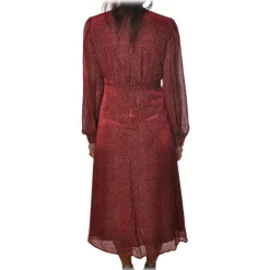 Pinko - Giovanni Dress Midi in Devorè Fabric - Bordeaux - Dress - Made in Italy - Luxury Exclusive Collection - Avvenice