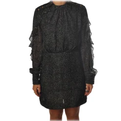 Pinko - Guido Dress Devorè Effect in Fantasy - Black - Dress - Made in Italy - Luxury Exclusive Collection - Avvenice