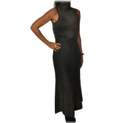 Pinko - Horten Dress Sleeveless with High Neck in Lurex - Black/Gold - Dress - Made in Italy - Luxury Exclusive Collection - Avvenice