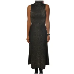 Pinko - Horten Dress Sleeveless with High Neck in Lurex - Black/Gold - Dress - Made in Italy - Luxury Exclusive Collection - Avvenice