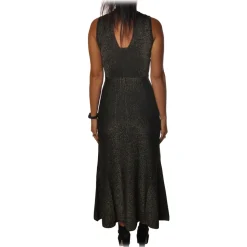 Pinko - Horten Dress Sleeveless with High Neck in Lurex - Black/Gold - Dress - Made in Italy - Luxury Exclusive Collection - Avvenice