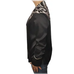 Pinko - Jacket Calimero in Abstract Pattern - Black/Ivory - Jacket - Made in Italy - Luxury Exclusive Collection - Avvenice