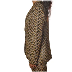 Pinko - Jacket Cassegrain in Geometric Pattern - Yellow/Pink - Jacket - Made in Italy - Luxury Exclusive Collection - Avvenice