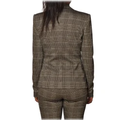 Pinko - Jacket Gomberto2 in Prince of Galles Motif - Beige/Black - Jacket - Made in Italy - Luxury Exclusive Collection - Avvenice