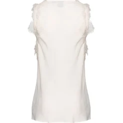 Pinko - Jacquard Print Lace Top - White - Top - Made in Italy - Luxury Exclusive Collection - Avvenice