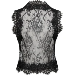 Pinko - Lace Bustier Vest - Black - Top - Made in Italy - Luxury Exclusive Collection - Avvenice