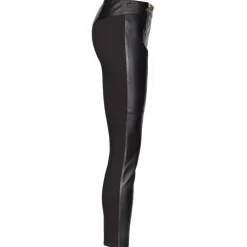 Pinko - Leather and Technical Fabric Leggins - Black - Trousers - Made in Italy - Luxury Exclusive Collection - Avvenice