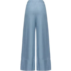 Pinko - Lightweight Denim Palazzo Trousers - Blue - Trousers - Made in Italy - Luxury Exclusive Collection - Avvenice