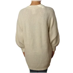 Pinko - Long Cardigan Pellerossa Oversized Fit - White - Sweater - Made in Italy - Luxury Exclusive Collection - Avvenice