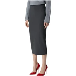 Pinko - Long Skirt in Technical Fabric - Anthracite Grey - Skirt - Made in Italy - Luxury Exclusive Collection - Avvenice