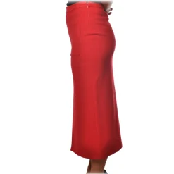 Pinko - Longuette Skirt Lombard1 with Pockets - Red - Skirt - Made in Italy - Luxury Exclusive Collection - Avvenice